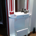 Mueble entrada con espejo y cajón